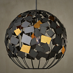 Люстра в форме сферы с декором из металлических квадратов Path to the Stars варинант исполнения - 3 | Loft Concept во Владивостоке