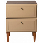 Тумба прикроватная бежевая из массива бука с 2-мя ящиками Wenge Light варинант исполнения - 2 | Loft Concept во Владивостоке