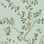 Обои ручная роспись Gustavian Garden Spring on white dyed paper варинант исполнения - 2 | Loft Concept во Владивостоке