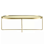 Кофейный столик овальный золотой Modern Mirror Gold Table варинант исполнения - 2 | Loft Concept во Владивостоке