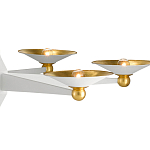 Люстра круглая с бело-золотыми плафонами Light Source варинант исполнения - 1 | Loft Concept во Владивостоке