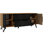 ТВ-тумба с  2-мя ящиками и закрытыми полками Stone Effect варинант исполнения - 3 | Loft Concept во Владивостоке