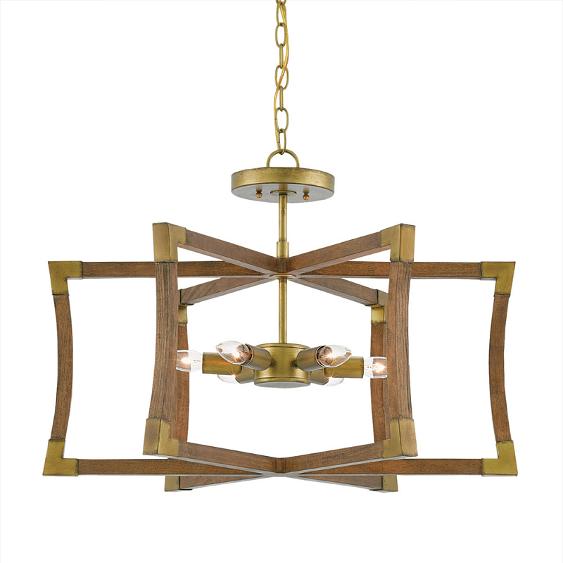 Подвесной светильник в форме фонаря коричневый Brown Eco Lantern Коричневый Латунь Подвесной светильник в форме фонаря коричневый Brown Eco Lantern Коричневый Латунь во Владивостоке | Loft Concept