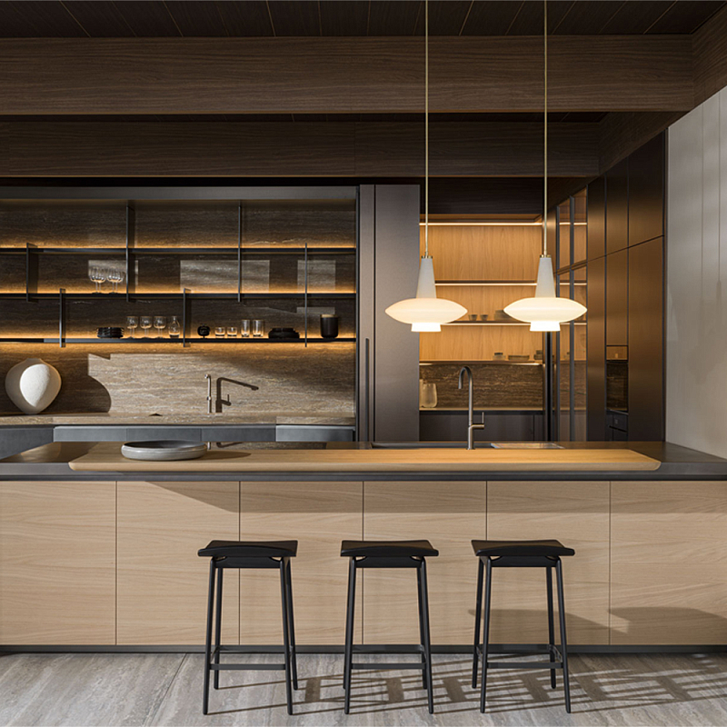 Кухонный гарнитур из массива дерева и металла HI-LINE 6 Dada Engenereed Kitchen Древесина Серый Графит Кухонный гарнитур из массива дерева и металла HI-LINE 6 Dada Engenereed Kitchen Древесина Серый Графит во Владивостоке | Loft Concept