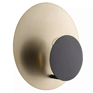 Бра круглое в сочетании золотистого и чёрного цвета Round Sconce Gold and Black
