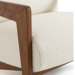 Кресло с обивкой из белого букле Armchair White Boucle варинант исполнения - 3 | Loft Concept во Владивостоке