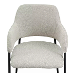 Стул мягкий с подлокотниками Chair Gray Upholstery Boucle варинант исполнения - 5 | Loft Concept во Владивостоке