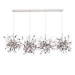 Люстра подвесная из четырех частей с металлическими круглыми элементами Terzani Argent варинант исполнения - 3 | Loft Concept во Владивостоке