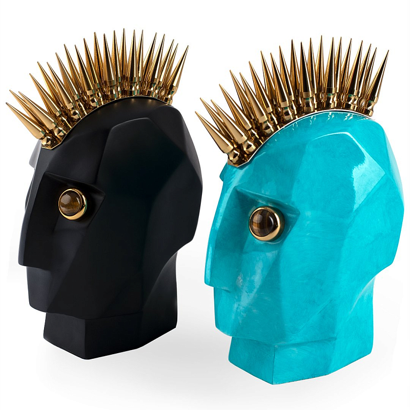Аксессуар Kelly Wearstler Head Trip Sculpture II Черный Золотой Бирюзовый Аксессуар Kelly Wearstler Head Trip Sculpture II Черный Золотой Бирюзовый во Владивостоке | Loft Concept