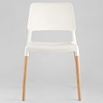 Пластиковый стул на ножках из массива бука Ferret White 4 шт варинант исполнения - 3 | Loft Concept во Владивостоке