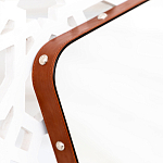 Зеркало прямоугольное в металлической раме с кожаной отделкой Loft in Reflection варинант исполнения - 4 | Loft Concept во Владивостоке