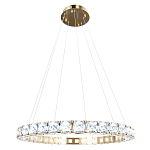 Люстра круглая подвесная с хрустальными элементами на золотом основании Диаметр 79 см Ring Horizontal варинант исполнения - 1 | Loft Concept во Владивостоке