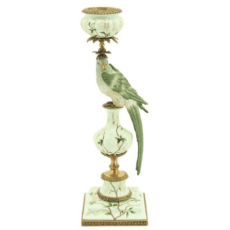 Подсвечник Candleholder Parrot Atlantide Green Зеленый Бронза Подсвечник Candleholder Parrot Atlantide Green Зеленый Бронза во Владивостоке | Loft Concept
