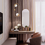 Подвесной светильник с 2-мя сферическими плафонами из рельефного акрила Pearls Suspension Hanging Lamp варинант исполнения - 2 | Loft Concept во Владивостоке