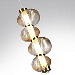 Подвесной светильник с 4-мя рифлеными стеклянными шарами Marcelh Light варинант исполнения - 9 | Loft Concept во Владивостоке