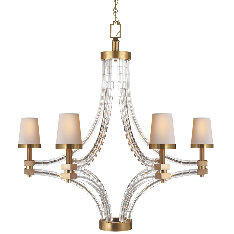 Люстра Crystal Cube Large Chandelier Латунь Прозрачный Люстра Crystal Cube Large Chandelier Латунь Прозрачный во Владивостоке | Loft Concept
