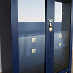 Дизайнерский шкаф витрина Elsa Dreams Blue с 4-мя ящиками варинант исполнения - 4 | Loft Concept во Владивостоке