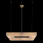 Люстра с квадратным каменным плафоном Calcite Square Light варинант исполнения - 1 | Loft Concept во Владивостоке