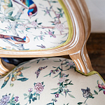 Стул из массива бука бежевый с изображением птиц и цветов Beige Green Chinoiserie Birds Garden Chair варинант исполнения - 5 | Loft Concept во Владивостоке