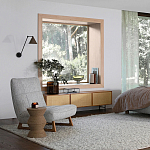 Приставной стол с отделкой из джута Juti D30 см варинант исполнения - 6 | Loft Concept во Владивостоке