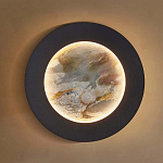 Бра в форме диска черного цвета Borders of Black варинант исполнения - 4 | Loft Concept во Владивостоке