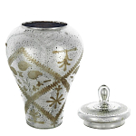 Ваза из стекла с крышкой и декоративными узорами Chinoiserie Ceramics варинант исполнения - 1 | Loft Concept во Владивостоке