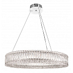 Люстра подвесная круглая из прозрачного хрусталя с корпусом из металла цвета хром Selfsufficient варинант исполнения - 5 | Loft Concept во Владивостоке