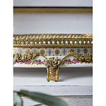 Чаша с цветочным орнаментом на бронзовых ножках Eden Garden варинант исполнения - 4 | Loft Concept во Владивостоке