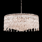 Люстра круглая с хрустальными подвесками на серебряном каркасе Roul Crystal Light варинант исполнения - 1 | Loft Concept во Владивостоке