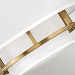 Потолочный светильник с двухслойным белым текстильным абажуром Hinkley варинант исполнения - 18 | Loft Concept во Владивостоке