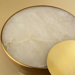 Бра в форме диска из бежевого алебастра Cryptocrystalline Stone варинант исполнения - 2 | Loft Concept во Владивостоке