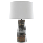 Настольная лампа с конусовидным тканевым абажуром Rock варинант исполнения - 1 | Loft Concept во Владивостоке