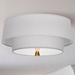 Потолочный светильник круглый серый с тканевым абажуром Ground Gray варинант исполнения - 2 | Loft Concept во Владивостоке