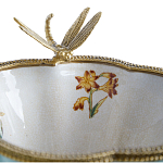 Ваза со стрекозой из фарфора с бронзовыми элементами Paradise Dragonfly варинант исполнения - 3 | Loft Concept во Владивостоке