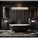 Люстра овальная с мозаичным хрустальным оформлением Sparks of Crystal варинант исполнения - 3 | Loft Concept во Владивостоке