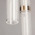 Люстра каскадная с прозрачными цилиндрическими плафонами Jenae Glass Tube Lighting варинант исполнения - 8 | Loft Concept во Владивостоке