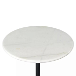 Кофейный столик с белой мраморной столешницей на черном основании Tall Coffee Black and White Table варинант исполнения - 4 | Loft Concept во Владивостоке