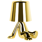 Настольная лампа фигурная золотого цвета с гладким абажуром Высота 17 см Sophia варинант исполнения - 2 | Loft Concept во Владивостоке