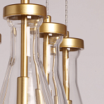 Люстра с 7-ю прозрачными плафонами из стекла в форме капли Lucid Rain  варинант исполнения - 9 | Loft Concept во Владивостоке