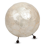 Настольная лампа из перламутра на металлическом каркасе Indonesian Egg варинант исполнения - 3 | Loft Concept во Владивостоке