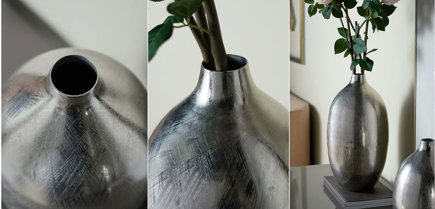 Ваза Silvian Vase silver Ваза Silvian Vase silver - Loft-Concept во Владивостоке
