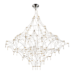 Люстра с тонким металлическим каркасом цвета хром Quasar варинант исполнения - 1 | Loft Concept во Владивостоке