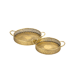 Поднос железный Gold Mesh варинант исполнения - 2 | Loft Concept во Владивостоке