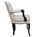 Кресло c растительным орнаментом Aubrey Classical Armchair beige jacquard варинант исполнения - 1 | Loft Concept во Владивостоке