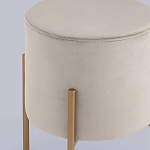 Бежевый пуф на золотистых ножках SANJAY варинант исполнения - 2 | Loft Concept во Владивостоке