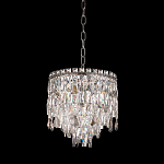 Люстра круглая с хрустальными подвесками на серебряном каркасе Roul Crystal Light варинант исполнения - 8 | Loft Concept во Владивостоке