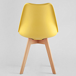 Стул с основой из пластика и мягким сиденьем Arvika Yellow варинант исполнения - 4 | Loft Concept во Владивостоке