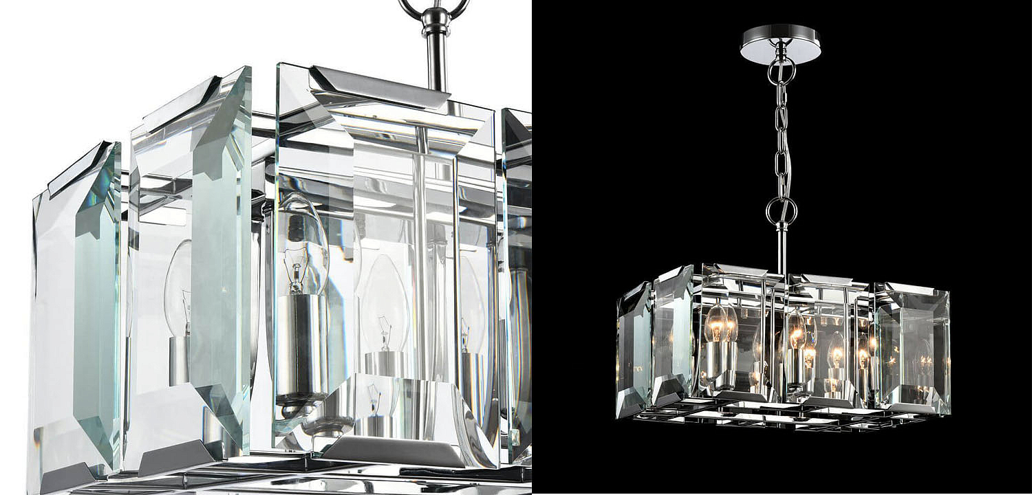 Люстра Harlow Crystal Square Chandelier chrome 6 Люстра Harlow Crystal Square Chandelier chrome 6 - Loft-Concept во Владивостоке