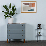 Комод серый из массива бука с 3-мя ящиками Wenge Light варинант исполнения - 5 | Loft Concept во Владивостоке