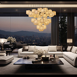 Люстра подвесная с квадратными плафонами из натурального камня Glowing Spheres варинант исполнения - 8 | Loft Concept во Владивостоке